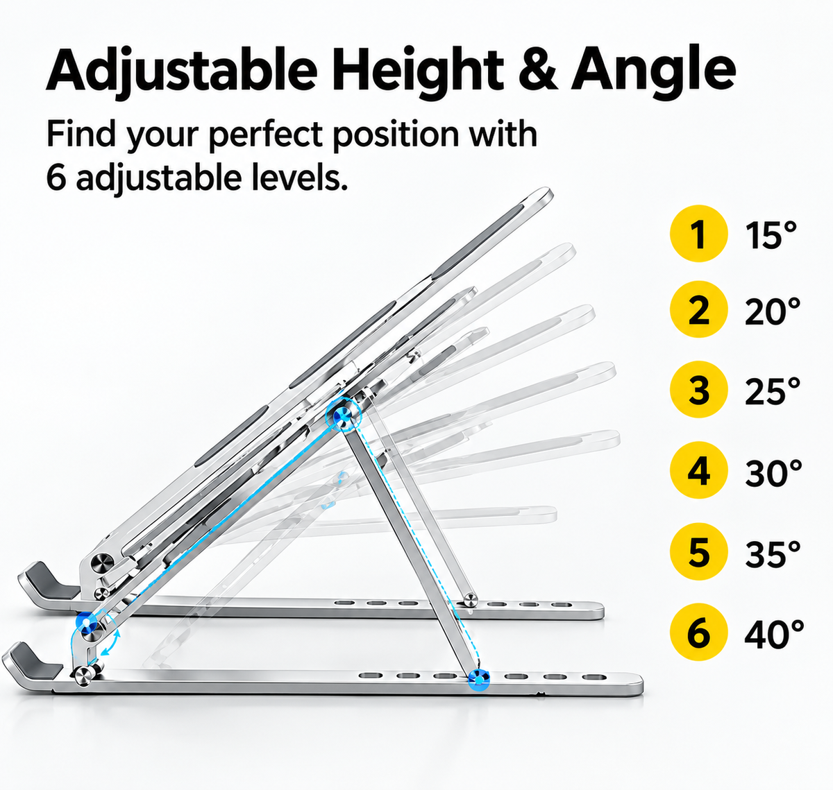 Adjustable Aluminium Laptop Stand
